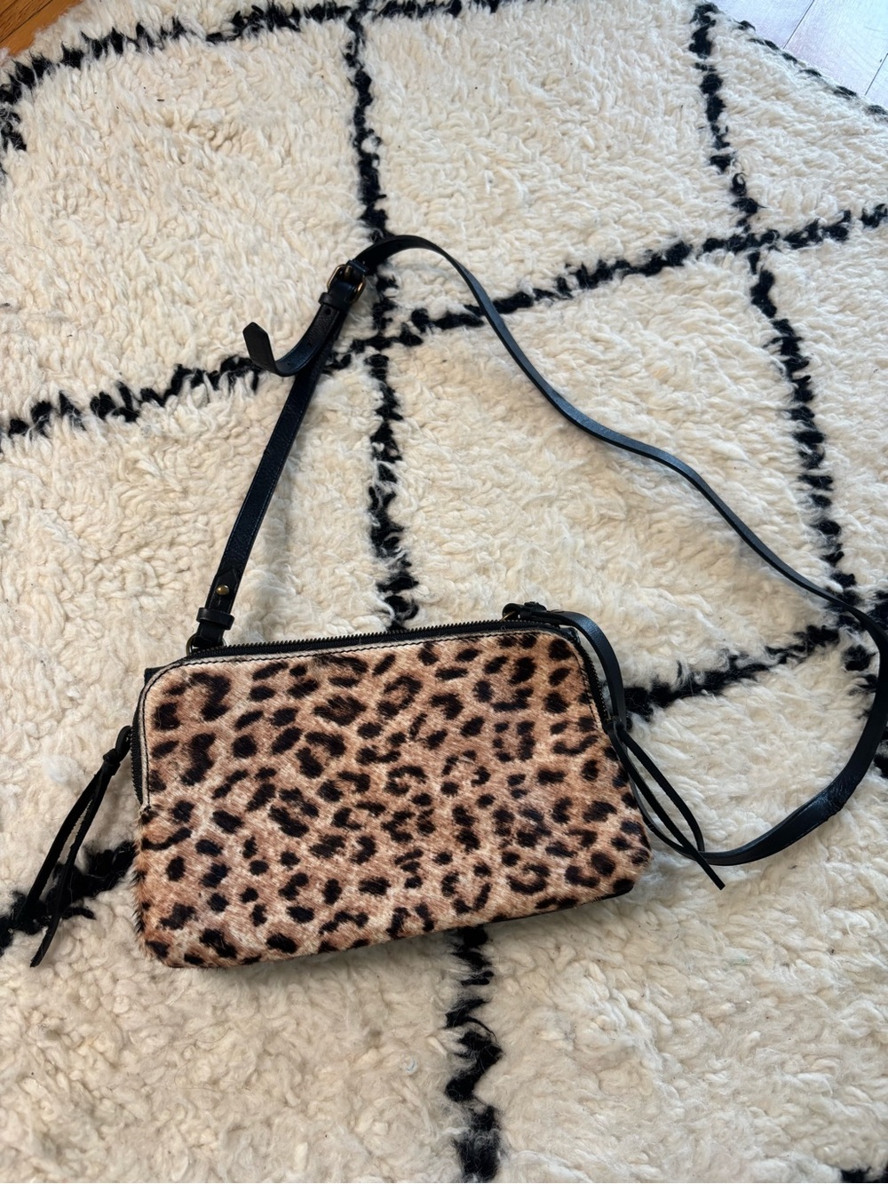 Madewell Leopard-Print Crossbody in Tan and Black